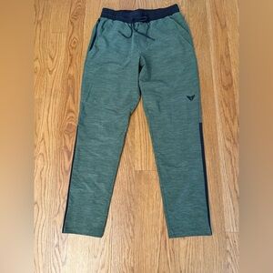 Green Joggers with Side Stripe and Relaxed Fit